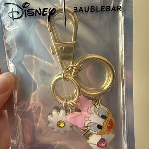 BaubleBar Disney Keychain with Pink and Gold Accents